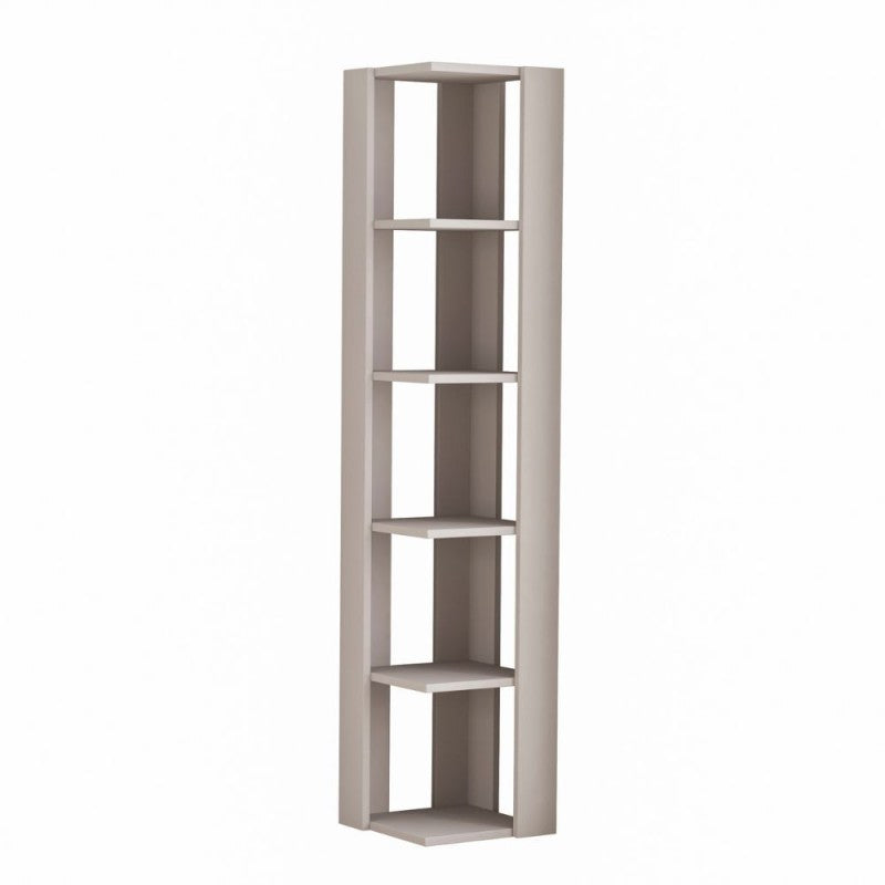 Libreria angolare tortora 5 ripiani 34x34x161 Nati