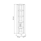 Libreria angolare tortora 5 ripiani 34x34x161 Nati