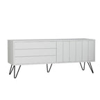 Porta TV bianco con due ante a ribalta Piccadilly 139x36x57