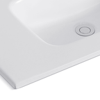 Lavabo consolle da appoggio 81x36.5 cm in ceramica bianco lucido LAV9080ES