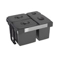 Pattumiera estraibile 4 contenitori Freejazz62605 grigio