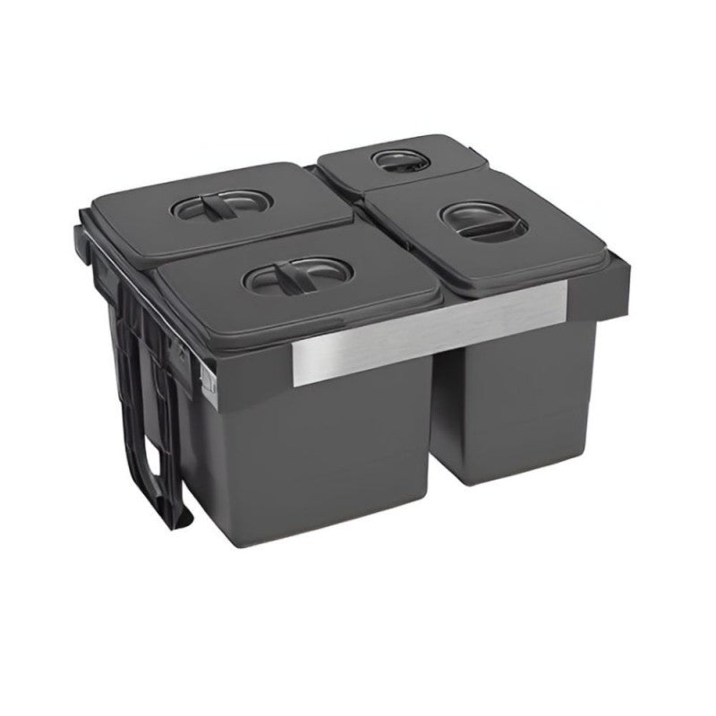 Pattumiera estraibile 4 contenitori Freejazz62605 grigio