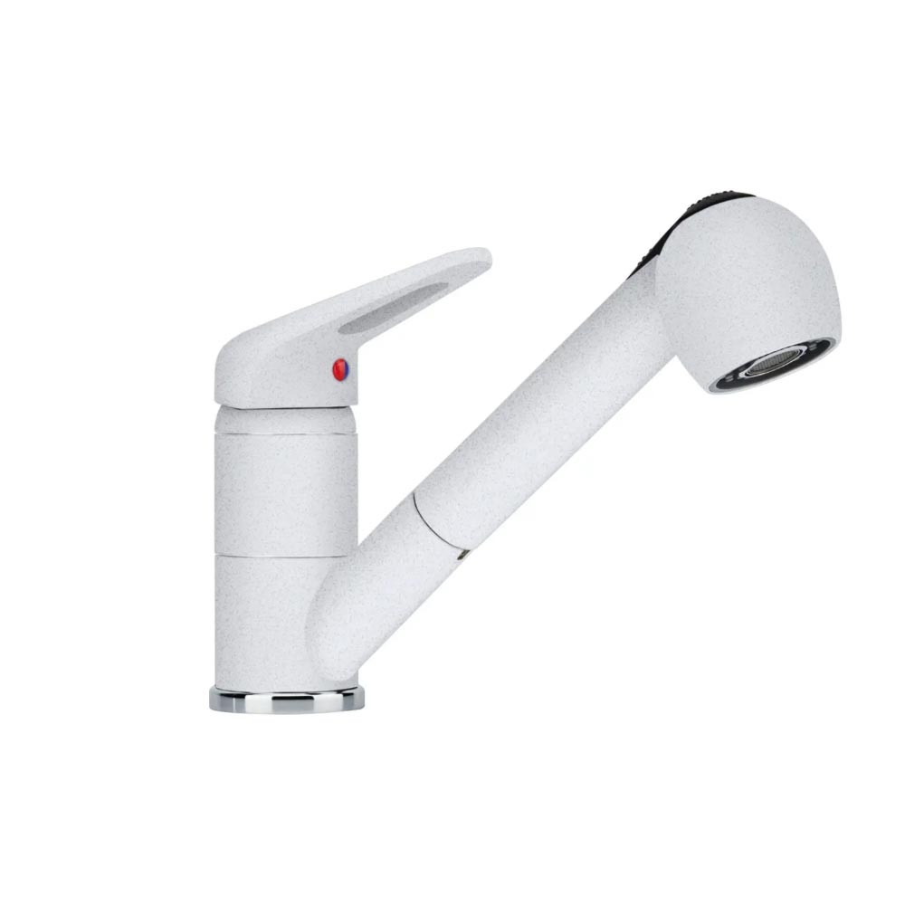 Miscelatore da cucina con doccetta estraibile colore bianco - Paini Mixo 45WH568TCZ