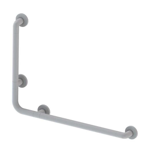 Barre d'appui d'angle de sécurité pour salle de bain, couleur blanche, 78 cm