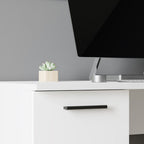 Scrivania con 3 cassetti e un’anta 138x60x75 colore bianco Domitilla