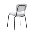 Set 4 sedie imbottite colore grigio chiaro 44x55x83H Juno