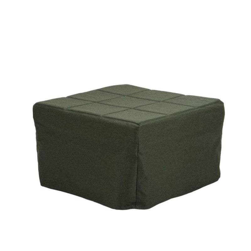 Pouf trasformabile in letto Vega tessuto verde scuro