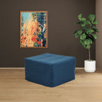 Pouf trasformabile in letto Vega tessuto blu