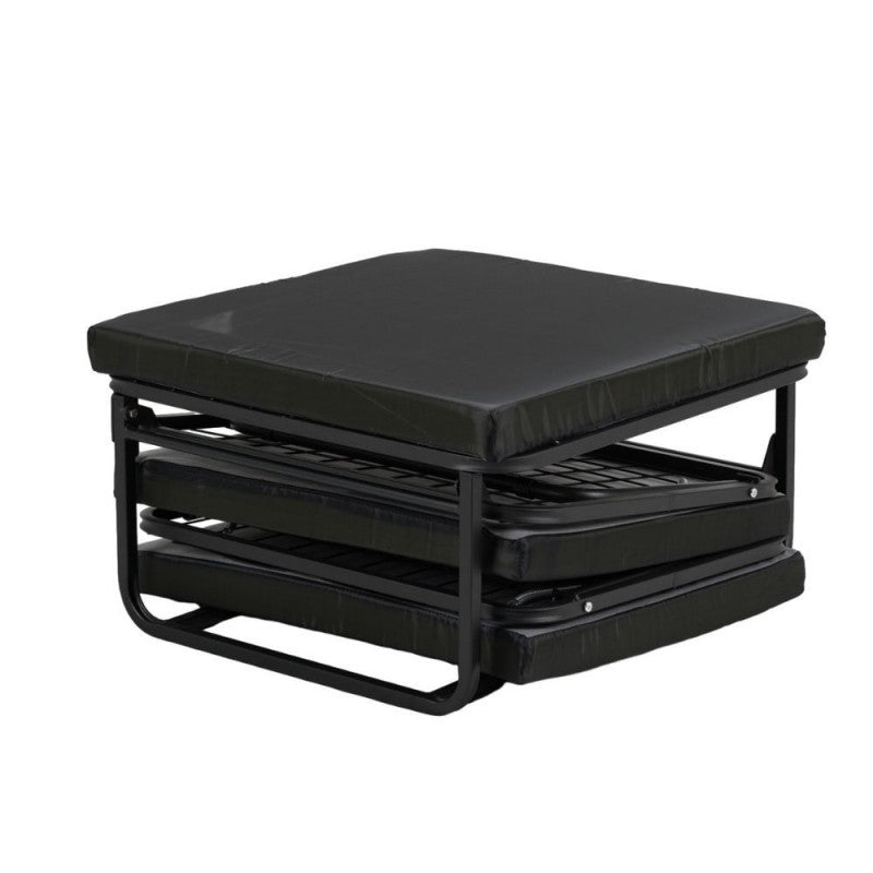 Pouf trasformabile in letto Vega tessuto blu