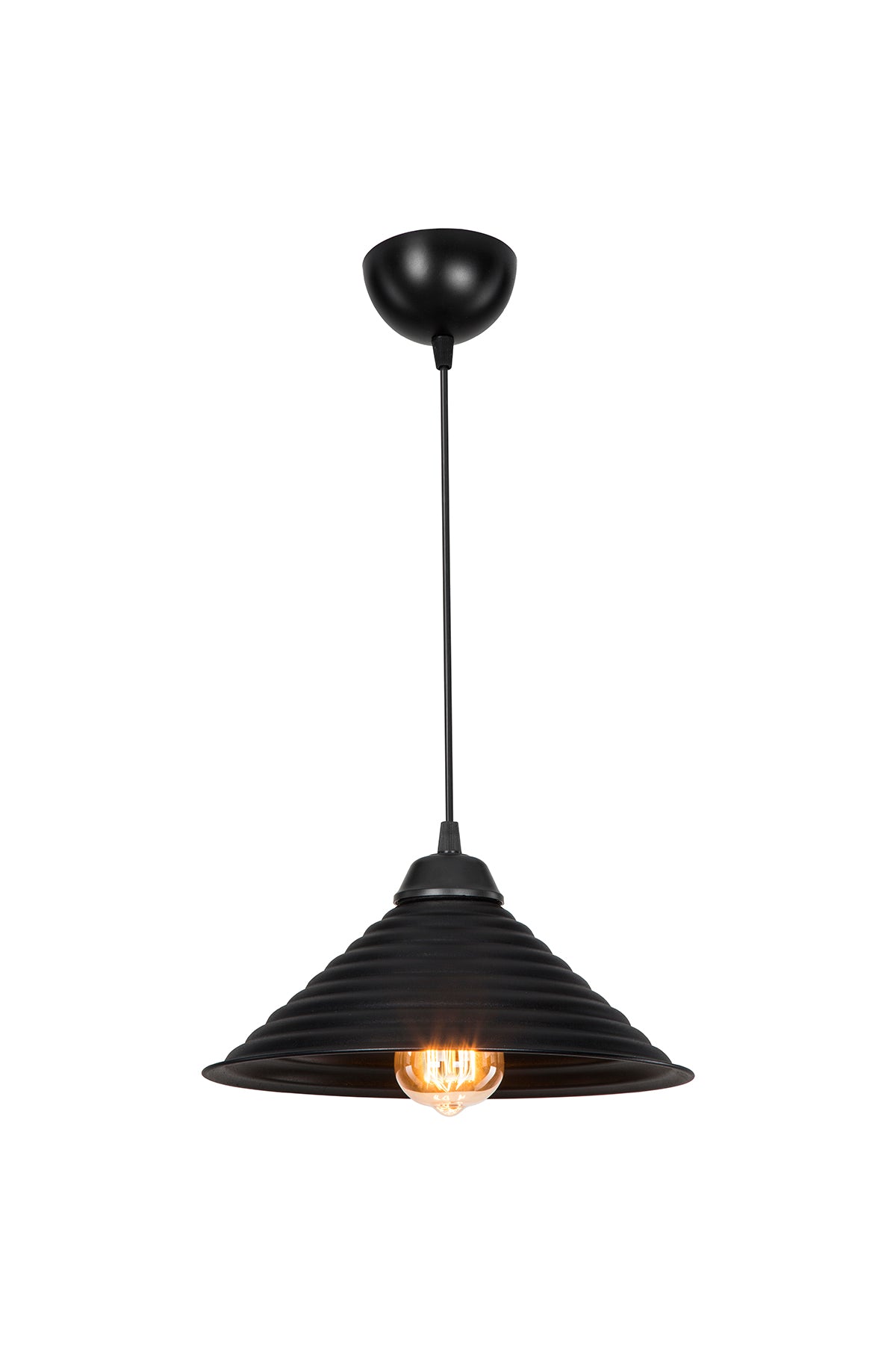 Lampada da soffitto con paralume in metallo nero - Sava ASZ1617