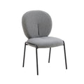 Sedia da pranzo tessuto teddy grigio Sirio 53x39x94h