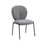 Sedia da pranzo tessuto teddy grigio Sirio 53x39x94h