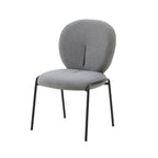 Sedia da pranzo tessuto teddy grigio Sirio 53x39x94h