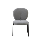 Sedia da pranzo tessuto teddy grigio Sirio 53x39x94h