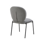 Sedia da pranzo tessuto teddy grigio Sirio 53x39x94h