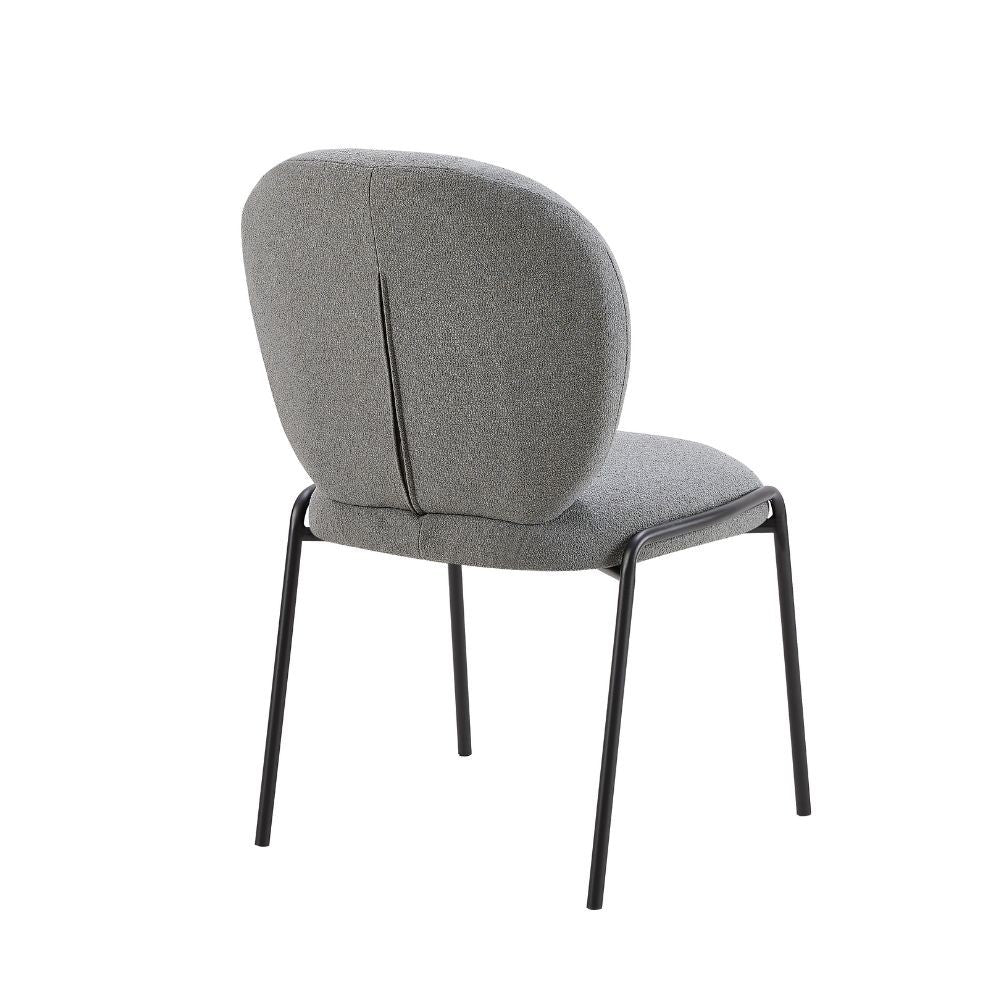 Sedia da pranzo tessuto teddy grigio Sirio 53x39x94h