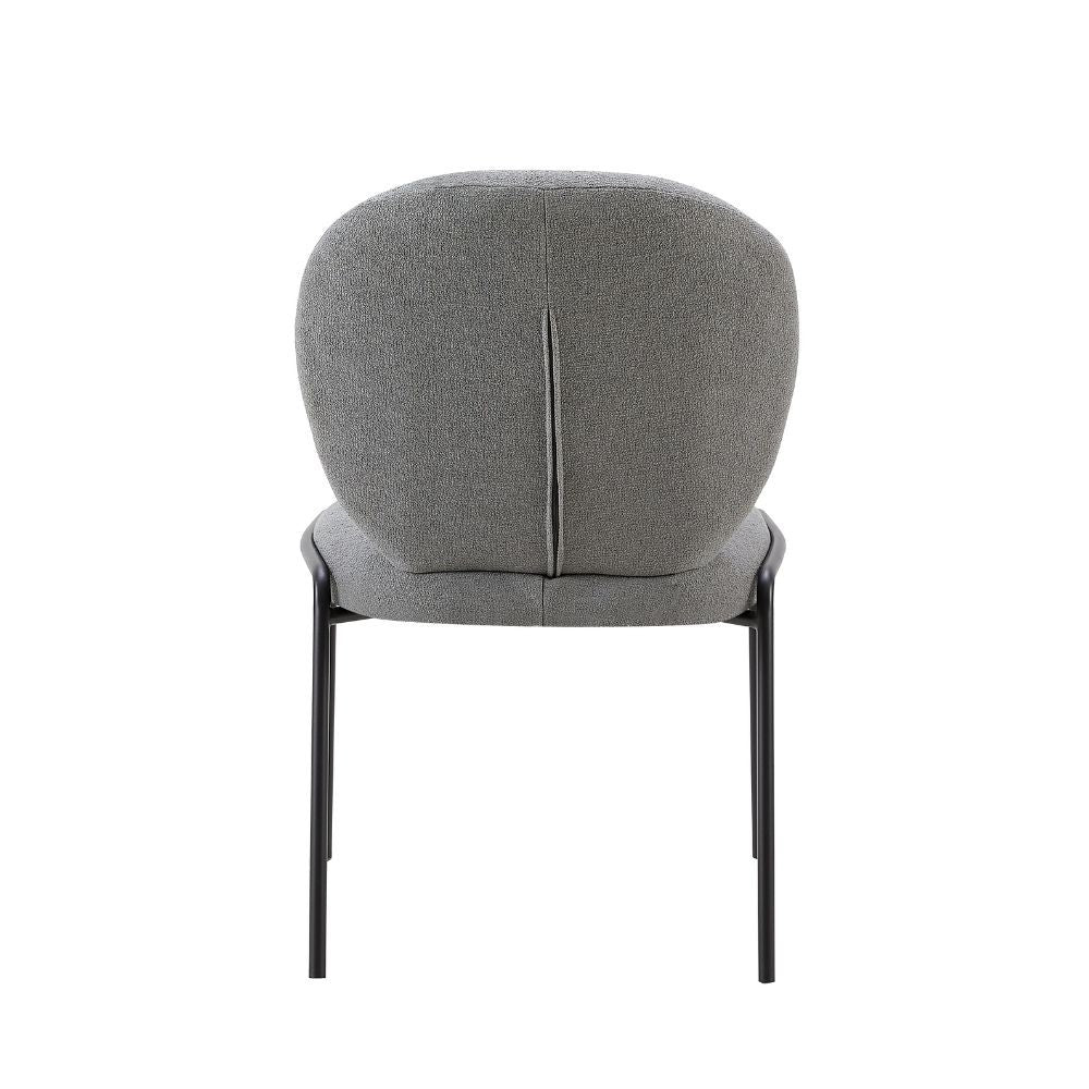 Sedia da pranzo tessuto teddy grigio Sirio 53x39x94h