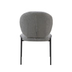 Sedia da pranzo tessuto teddy grigio Sirio 53x39x94h