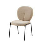 Sedia da pranzo tessuto teddy beige Sirio 53x39x94h