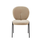 Sedia da pranzo tessuto teddy beige Sirio 53x39x94h