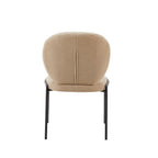 Sedia da pranzo tessuto teddy beige Sirio 53x39x94h