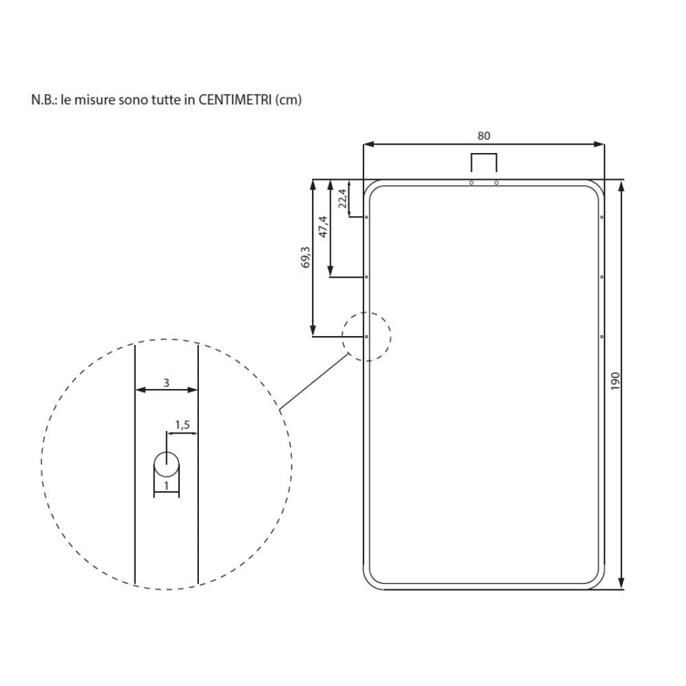 Rete a doghe singola 80x190 cm con telaio in acciaio per letto contenitore