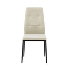 Sedia da pranzo tessuto beige Adara 63.5x44x89h