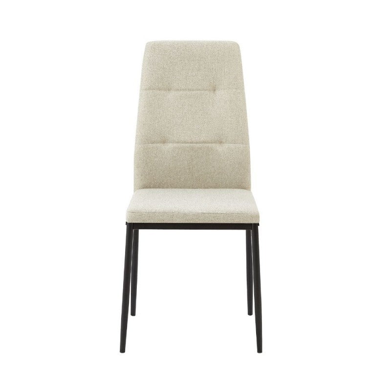 Sedia da pranzo tessuto beige Adara 63.5x44x89h