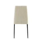 Sedia da pranzo tessuto beige Adara 63.5x44x89h