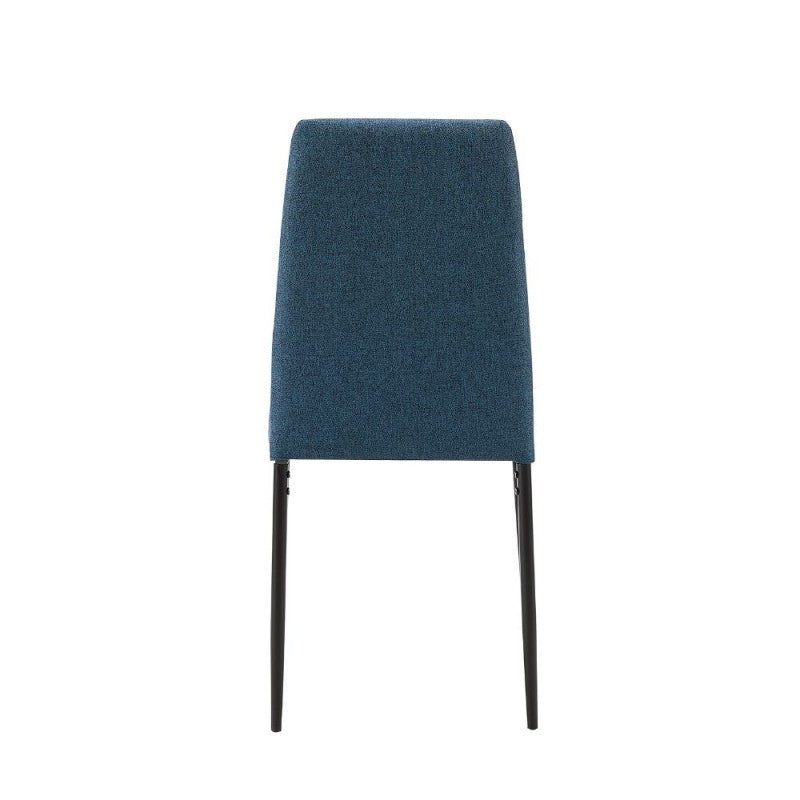 Sedia da pranzo tessuto blu Adara 63.5x44x89h