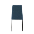 Sedia da pranzo tessuto blu Adara 63.5x44x89h