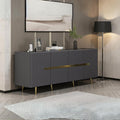 Madia 4 ante antracite Jose particolari oro 180x47x75h
