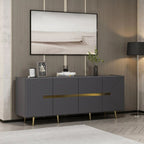 Madia 4 ante antracite Jose particolari oro 180x47x75h