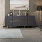 Madia 4 ante antracite Jose particolari oro 180x47x75h