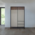 Mobile alto 2 ante e 2 cassetti lava e argilla Anka 106x40x177h