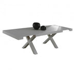Tavolo allungabile 160x90 massello e acciaio colore beton Gondar
