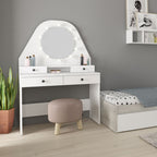 Toeletta trucco con specchio e luci Led bianca 1737