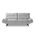 Divano 3 posti con schienali basculanti tessuto colore grigio chiaro 236 cm - Lena