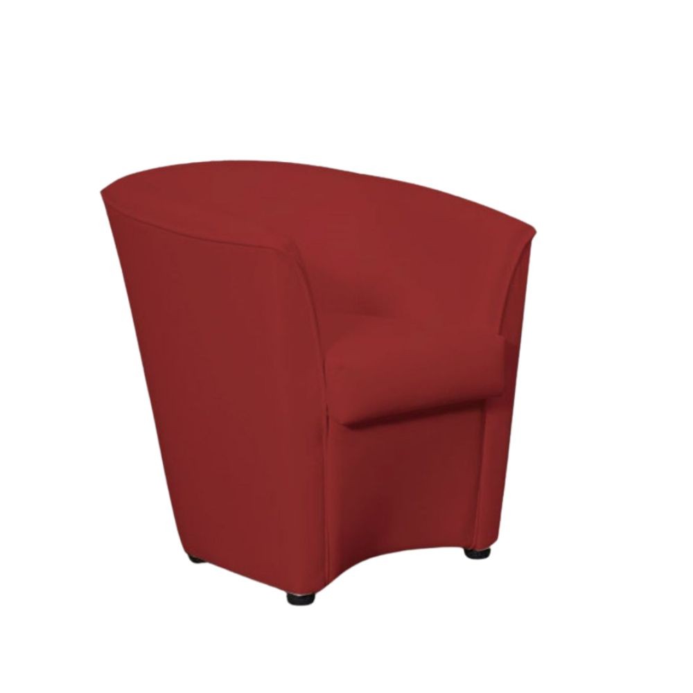 Poltrona a pozzetto tessuto rosso Tago riviera10