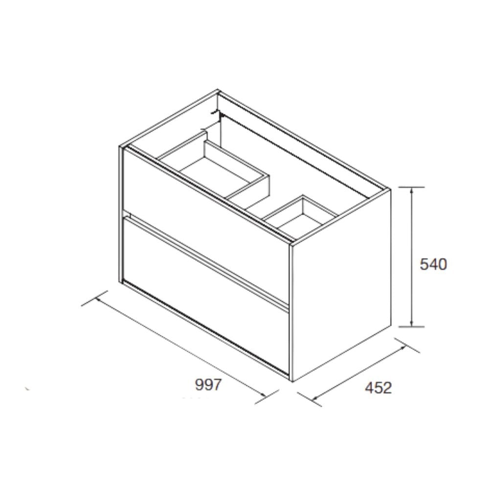 Mobile bagno sospeso 100 cm Iridesa in legno colore bianco laccato lucido con lavabo