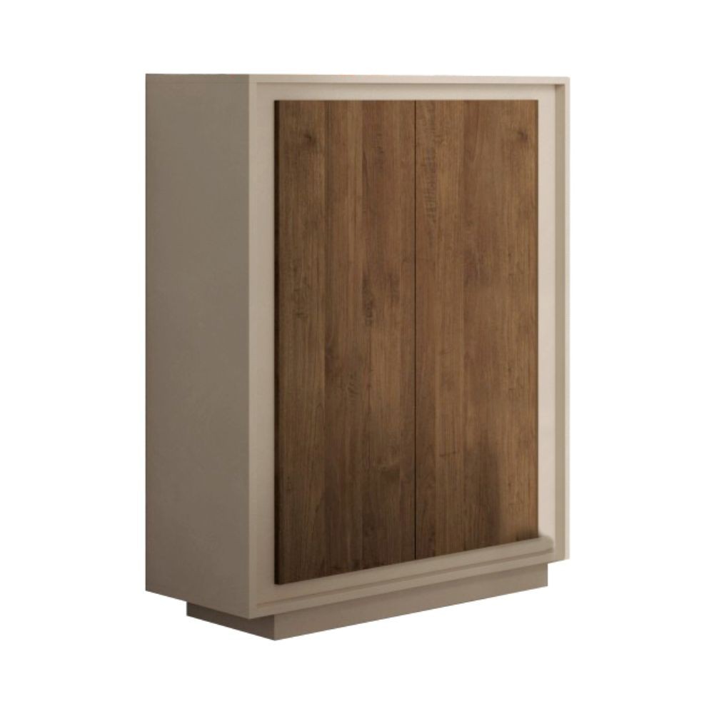 Contenitore 2 ante cashmere e noce mercure Open 106x50x146h