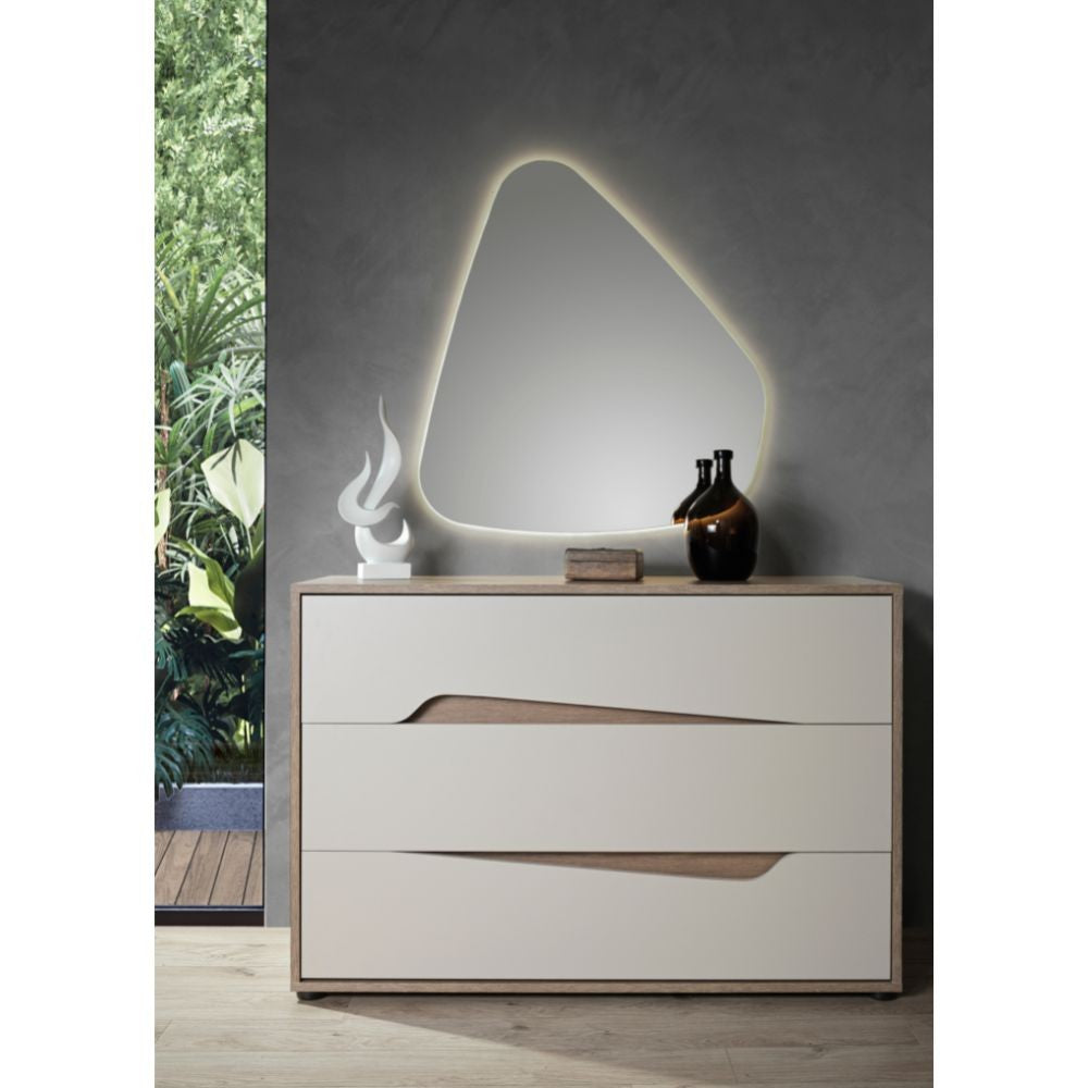 Camera da letto completa con letto contenitore colore cashmere e olmo - Lunar