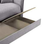 Divano letto 3 posti tessuto grigio 176x93x97H Cassie