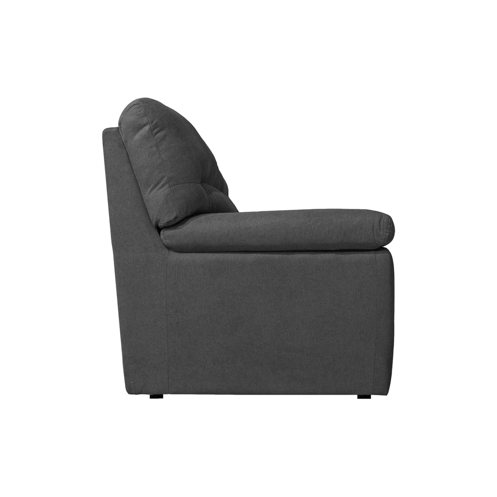 Divano 2 posti tessuto Roma28 colore antracite 160x98x92h Alenda