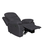 Poltrona reclinabile elettrica Chicago tessuto Twist20 grigio