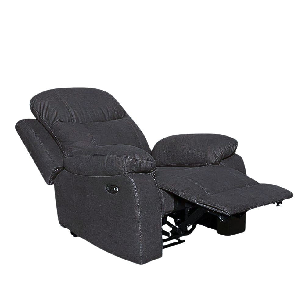 Poltrona reclinabile elettrica Chicago tessuto Twist20 grigio