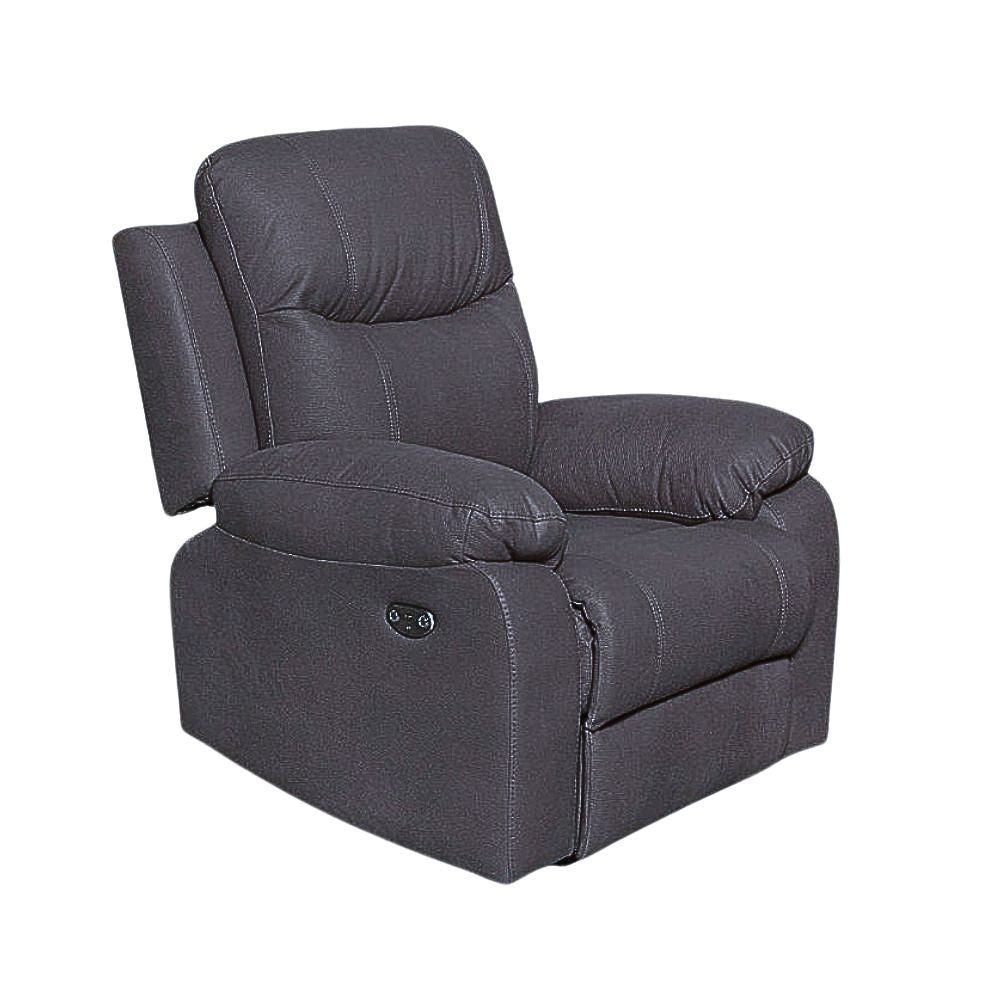 Poltrona reclinabile elettrica Chicago tessuto Twist20 grigio