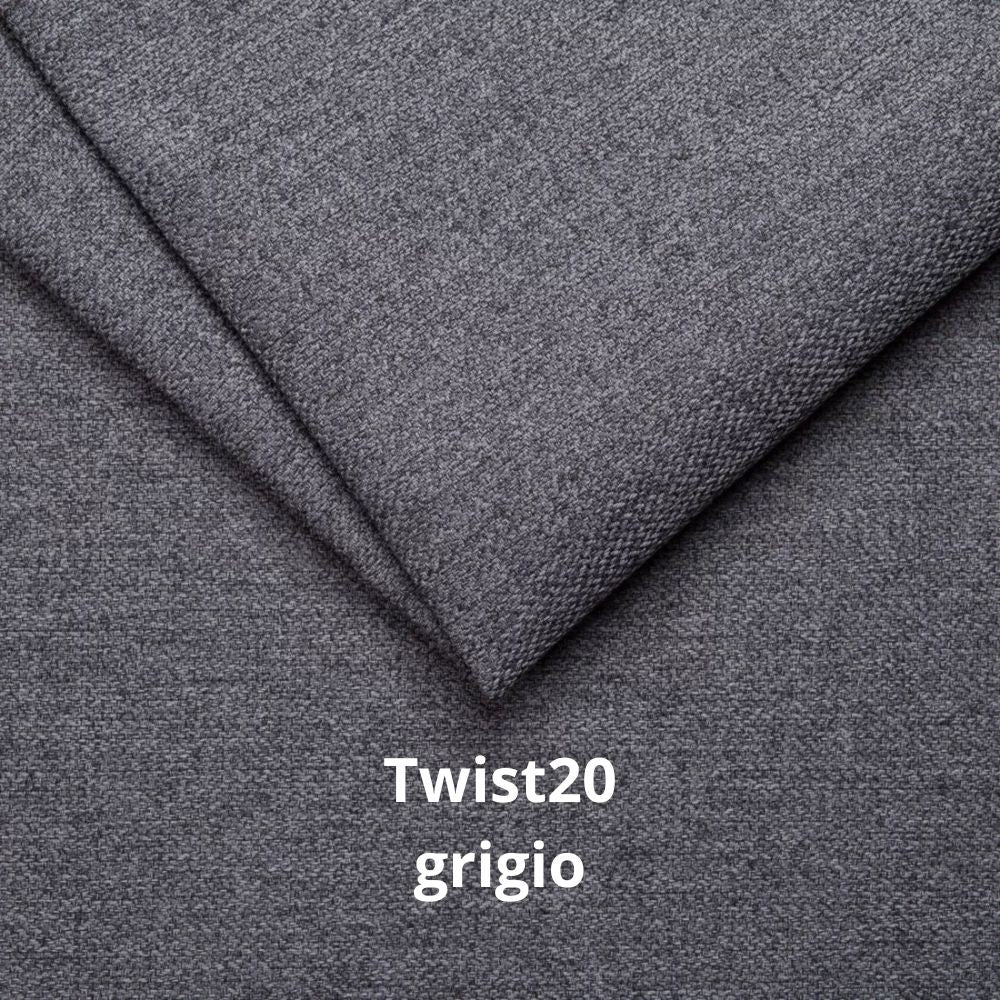 Poltrona reclinabile elettrica Chicago tessuto Twist20 grigio