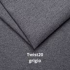 Poltrona reclinabile elettrica Chicago tessuto Twist20 grigio