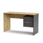 Scrivania rovere e antracite con 2 cassetti Paco3 125x51,6x75,5H